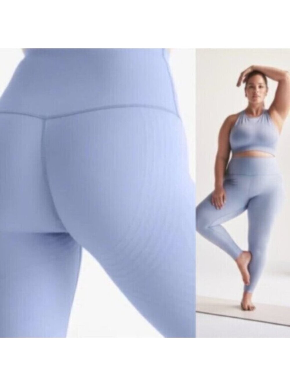 Knix *  Hi Touch High Rise Leggings  EUC  XL    25"  Blue